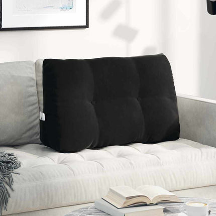 Ryggkudde Svart 80 x 24 x 50 cm Sammet