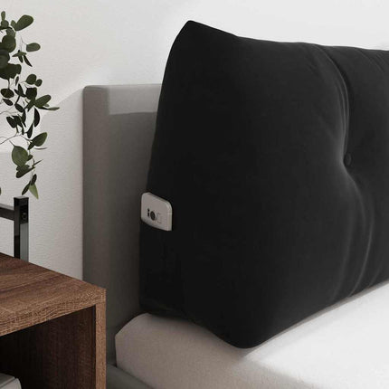 Ryggkudde Svart 140 x 24 x 50 cm Sammet