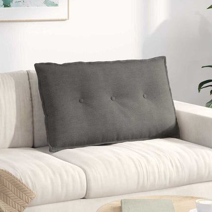 Ryggkudde Ljusgrå 80 x 50 cm Kordread tyg
