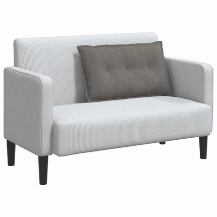 Ryggkudde Ljusgrå 80 x 50 cm Kordread tyg