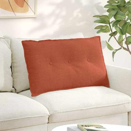 Ryggkudde Röd orange 80 x 50 cm Kordread tyg