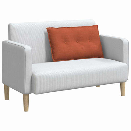 Ryggkudde Röd orange 80 x 50 cm Kordread tyg
