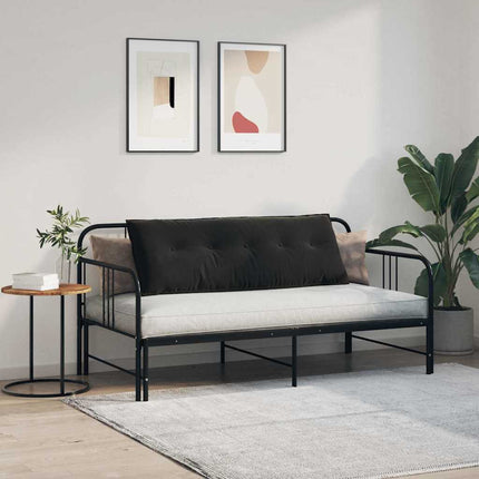 Ryggkudde Svart 140 x 50 cm Kordread tyg
