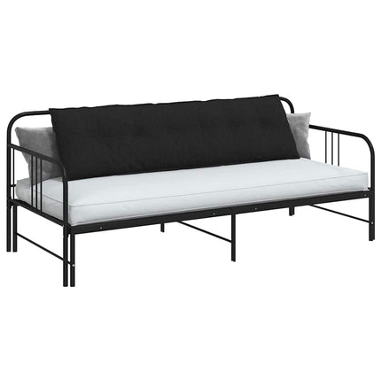 Ryggkudde Svart 180 x 19 x 50 cm tyg
