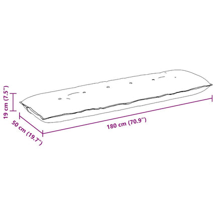 Ryggkudde Svart 180 x 50 cm Kordread tyg