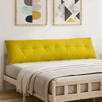 Ryggkudde Gul 200 x 50 cm Kordread tyg