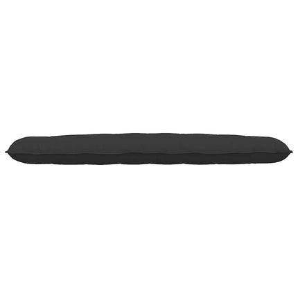 Ryggkudde Svart 200 x 50 cm Mikrofiber Tyg
