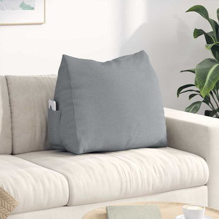 Ryggkudde Ljusgrå 60 x 20 x 50 cm tyg