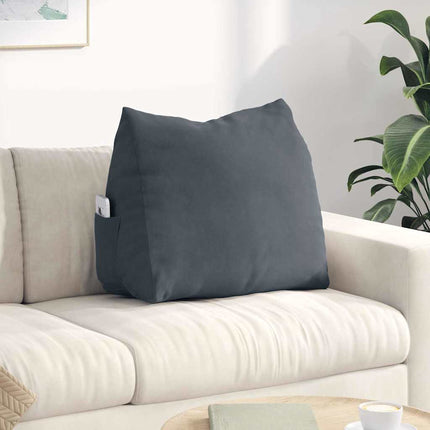 Ryggkudde Mörkgrå 60 x 20 x 50 cm Kordread tyg