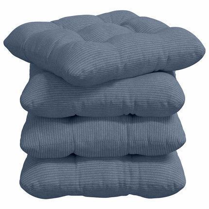 Sittkuddar 4 pcs Blå 40 x 40 cm Kordread tyg