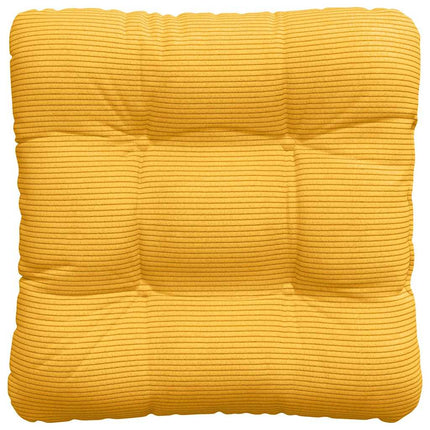 Sittkuddar 4 st Kordread tyg Ljusgul 40 x 40 cm