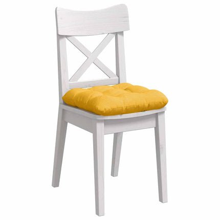 Sittkuddar 4 pcs Ljusgul 45 x 45 cm Kordread tyg
