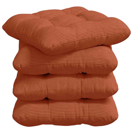 Sittkuddar 4 pcs Röd orange 45 x 45 cm Kordread tyg