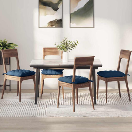 Sittkuddar 4 pcs Blå 40 x 40 x 6 cm tyg