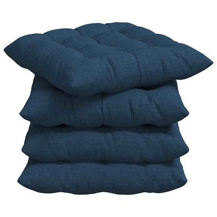 Sittkuddar 4 pcs Blå 40 x 40 x 6 cm tyg