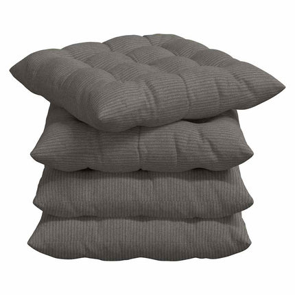 Sittkuddar 4 pcs Ljusgrå 40 x 40 x 6 cm Kordread tyg