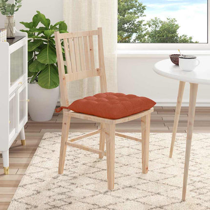 Sittkuddar 4 pcs Röd orange 40 x 40 x 6 cm Kordread tyg