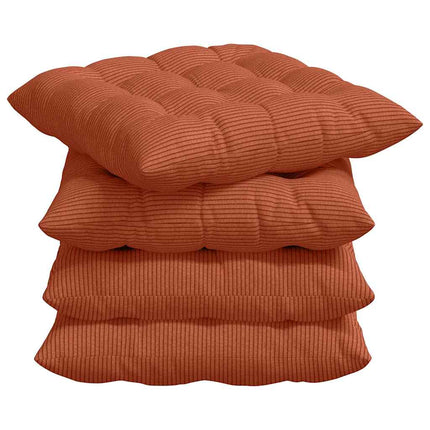 Sittkuddar 4 pcs Röd orange 40 x 40 x 6 cm Kordread tyg