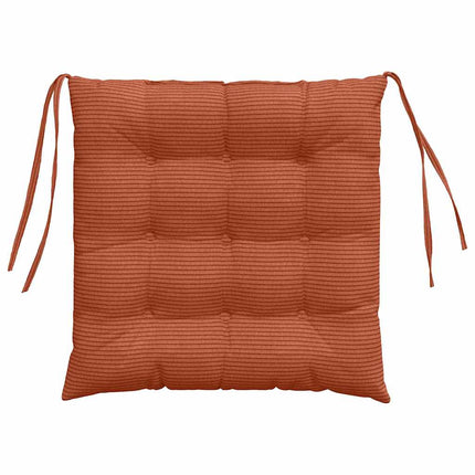 Sittkuddar 4 st Kordread tyg Röd orange 40 x 40 x 6 cm