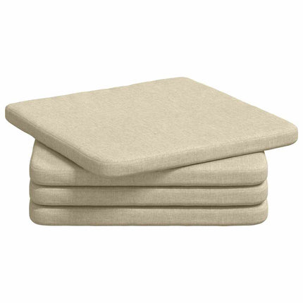 Sittkuddar 4 pcs Kräm 40 x 40 x 3 cm tyg