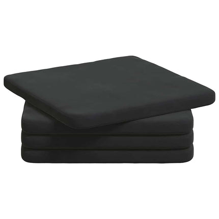 Sittkuddar 4 st Sammet Svart 40 x 40 x 3 cm