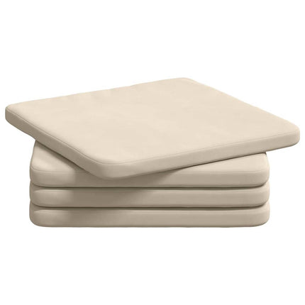 Sittkuddar 4 pcs Beige 40 x 40 x 3 cm Mikrofiber Tyg