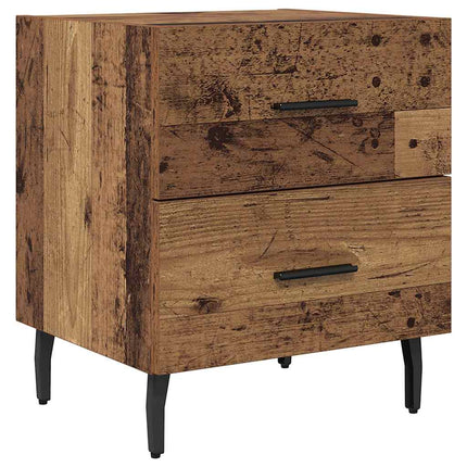 Nattduksbord 2 st Gammalt trä 40 x 35 x 47,5 cm Konstruerat trä