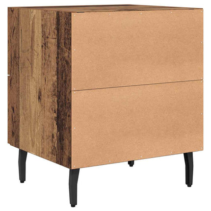 Nattduksbord 2 st Gammalt trä 40 x 35 x 47,5 cm Konstruerat trä