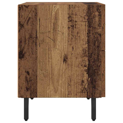 Nattduksbord med låda 2 pcs Gammalt trä 40 x 35 x 47,5 cm