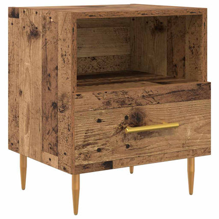 Sängbord 2 st Gammalt trä 40 x 35 x 47,5 cm Konstruerat trä