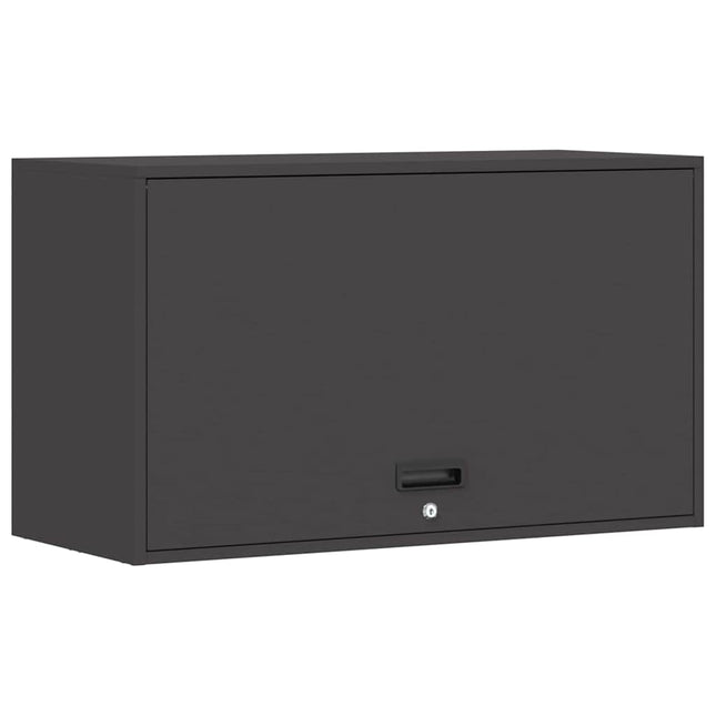 Vägghylla för garage Svart 90 x 40 x 53 cm Pulverlackerad stål