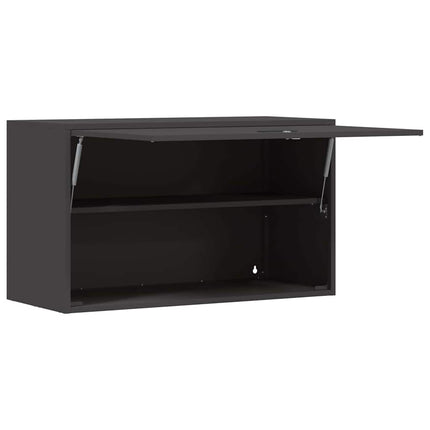 Vägghylla för garage Svart 90 x 40 x 53 cm Pulverlackerad stål