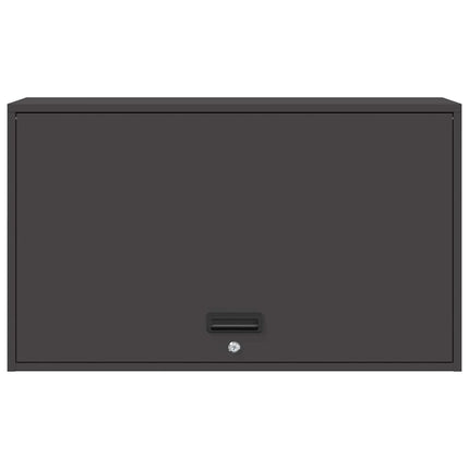 Vägghylla för garage Svart 90 x 40 x 53 cm Pulverlackerad stål