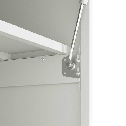 Vägghylla för garage Vit 90 x 40 x 53 cm Pulverlackerad stål