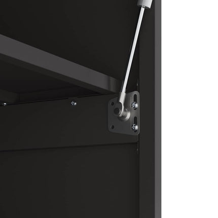 Vägghylla för garage Svart 80 x 40 x 53 cm Pulverlackerad stål