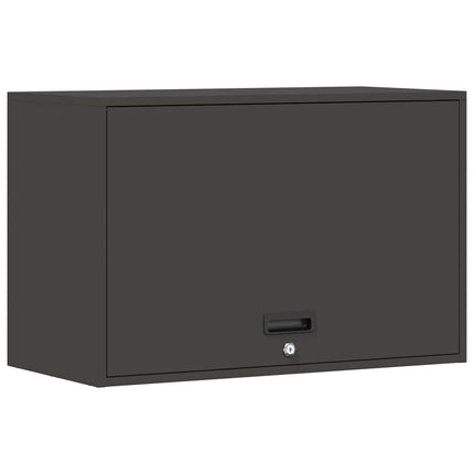 Vägghylla för garage Svart 80 x 40 x 53 cm Pulverlackerad stål