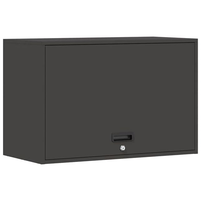 Vägghylla för garage Svart 80 x 40 x 53 cm Pulverlackerad stål