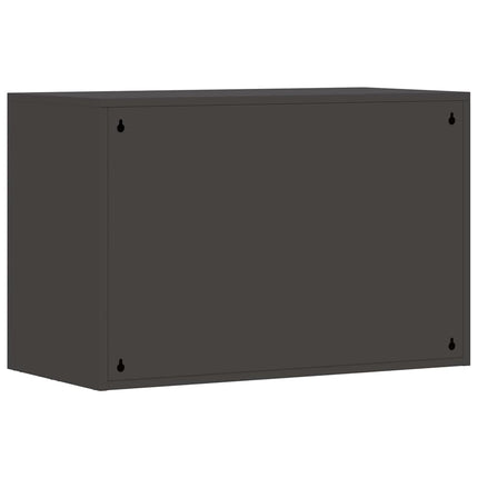 Vägghylla för garage Svart 80 x 40 x 53 cm Pulverlackerad stål