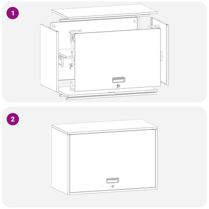 Vägghylla för garage Vit 80 x 40 x 53 cm Pulverlackerad stål