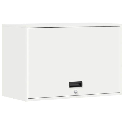 Vägghylla för garage Vit 80 x 40 x 53 cm Pulverlackerad stål