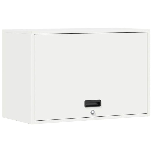 Vägghylla för garage Vit 80 x 40 x 53 cm Pulverlackerad stål