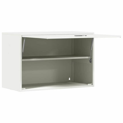 Vägghylla för garage Vit 80 x 40 x 53 cm Pulverlackerad stål