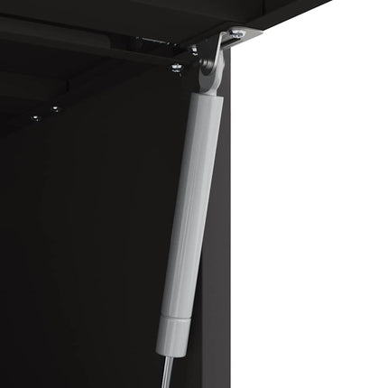 Vägghylla för garage Svart 60 x 40 x 53 cm Pulverlackerad stål