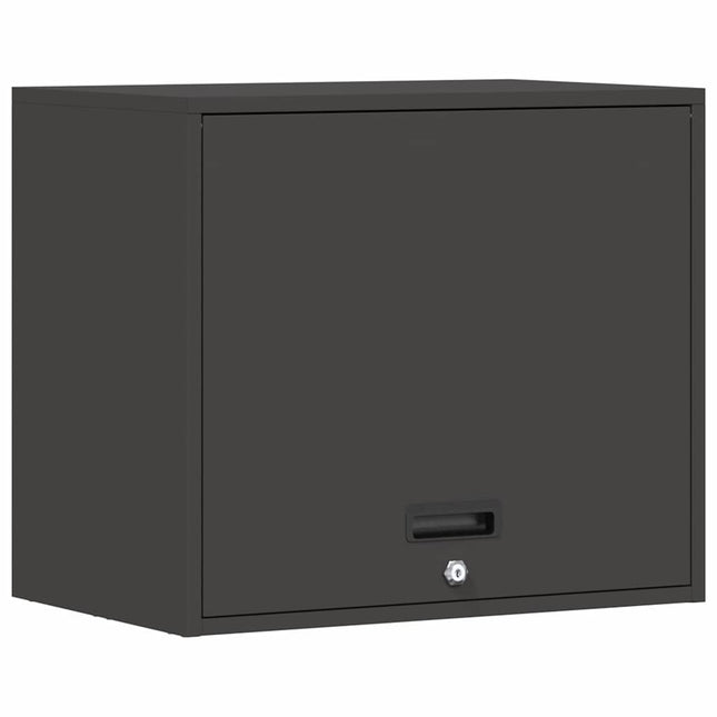 Vägghylla för garage Svart 60 x 40 x 53 cm Pulverlackerad stål