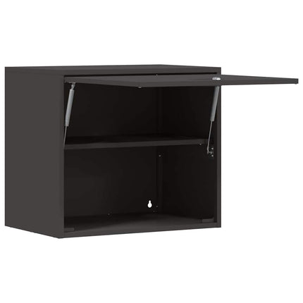 Vägghylla för garage Svart 60 x 40 x 53 cm Pulverlackerad stål