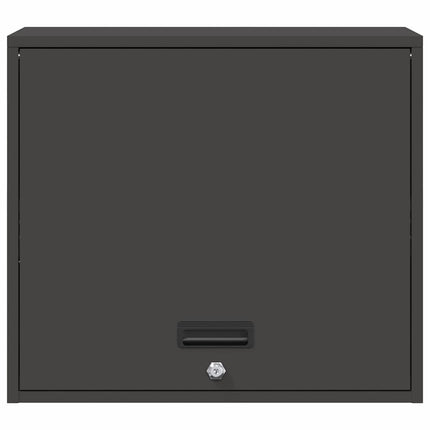 Vägghylla för garage Svart 60 x 40 x 53 cm Pulverlackerad stål
