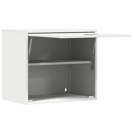 Vägghylla för garage Vit 60 x 40 x 53 cm Pulverlackerad stål
