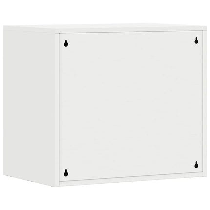 Vägghylla för garage Vit 60 x 40 x 53 cm Pulverlackerad stål