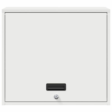 Vägghylla för garage Vit 60 x 40 x 53 cm Pulverlackerad stål