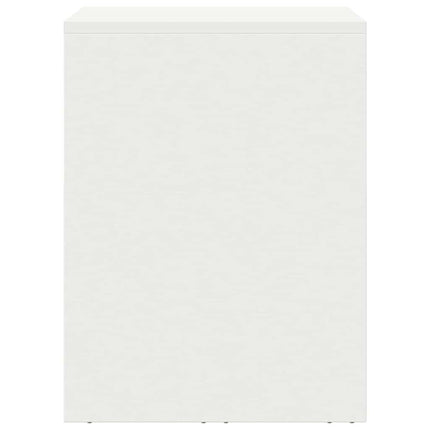 Vägghylla för garage Vit 60 x 40 x 53 cm Pulverlackerad stål